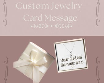 Custom Card for Jewelry Box - Add On Option