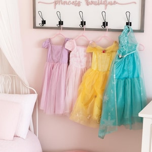 Princess Boutique Personalized Girls Room Dress up Hook Girls Room Dress Up Decor Princess Decor Princess Dress Holder Girls Blanket Holder