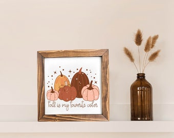 Fall Is My Favorite Color Framed Sign, Halloween Wall Decor, Fall Decor, Framed Fall Sign