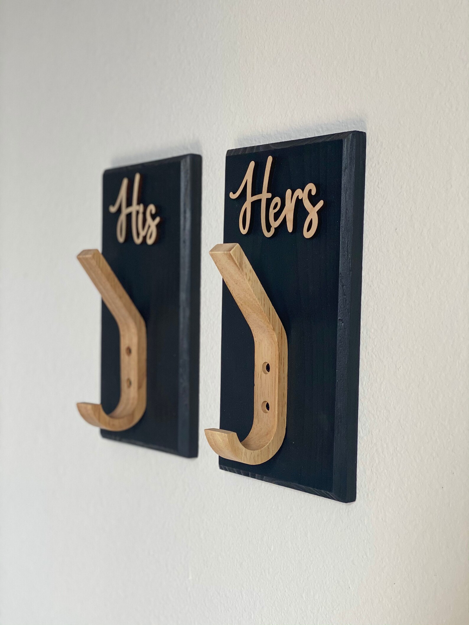 His and Hers Towel Hook Personalized Hook Bathroom Towel Etsy