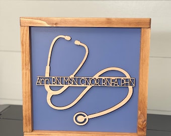 RN Graduation Gift, Personalized Nurse Office Decor, Nurse Gift, Nursing School Graduation, Nurse Stethoscope with Name, NP Graduation Gift