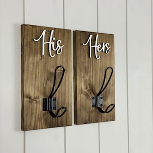 His Hers Robe Hooks Etsy