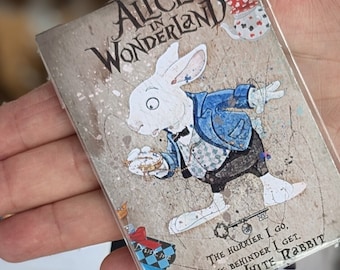 Alice in Wonderland White rabbit fridge magnet - soft vinyl non-scratch magnetic sign art