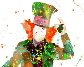 The Hatter - Alice in Wonderland A4 instant download printable poster, digital print