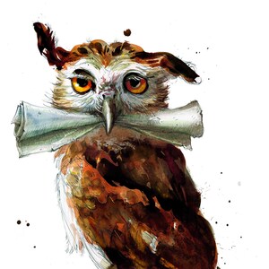 Karta urodzinowa z okazji urodzin Hedwig Owl Postal Service - 5x7