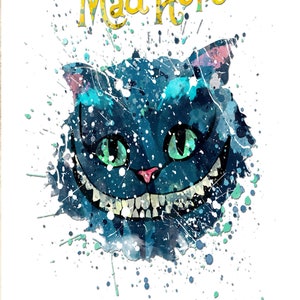 Aimant pour réfrigérateur Chat du Cheshire Alice au Pays des Merveilles - vinyle souple anti-rayures