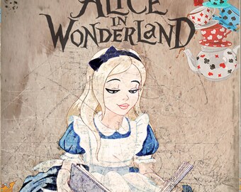 Alice in Wonderland fridge magnet - soft vinyl non-scratch - magnetic sign
