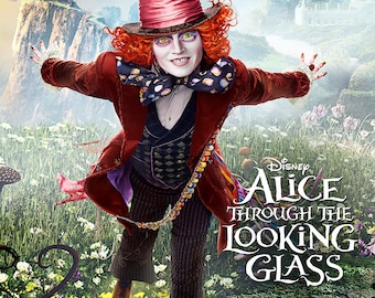 Alice Through the Looking Glass - A4 Film poster -The Hatter by Johnny Depp