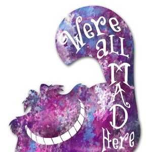 Carte Joyeux anniversaire du chat du Cheshire - Carte d'anniversaire Alice au pays des merveilles
