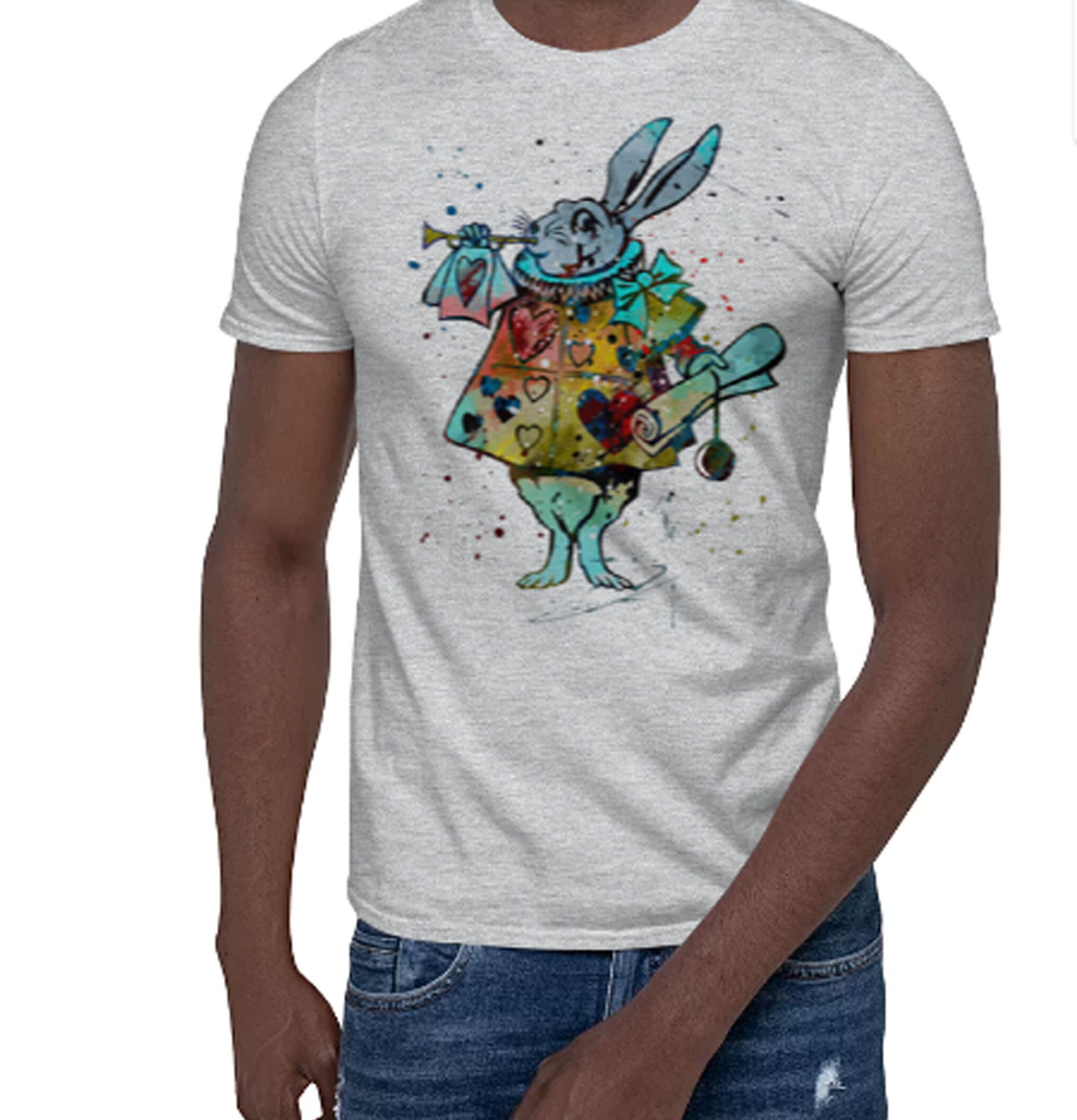Alice au pays des merveilles Lapin Unisex tshirt teeshirt Etsy