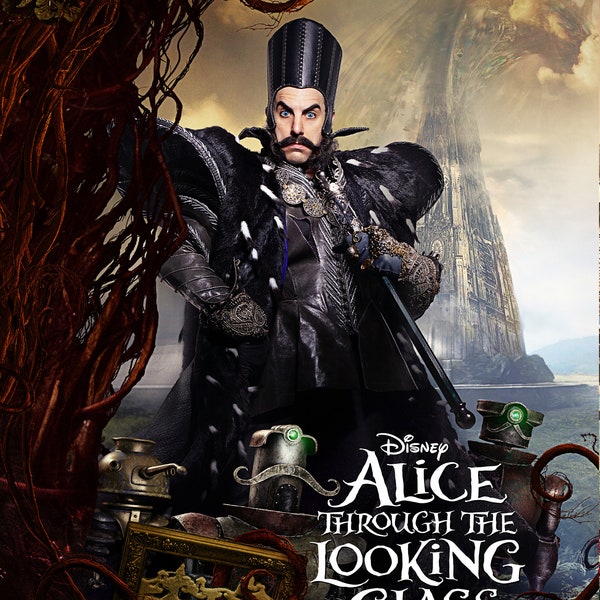 Alice Through the Looking Glass - A4 Film poster -Time played by Sacha Baron Cohen
