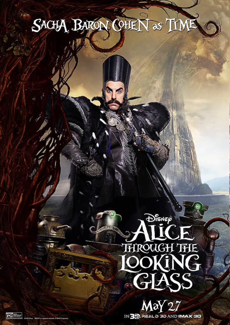 Alice Through the Looking Glass A4 Film poster Time played by Sacha Baron Cohen image 1