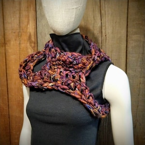 Handcrocheted Alpaca Multiscarf : Rich Earth