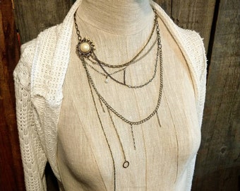 Diamonds and Pearls Multistrand Necklace : personal collection