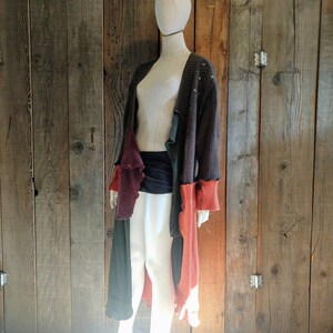 1/2 PRICE SALE Recycled Sweater Coat : studded earth tones