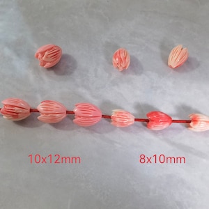 Pikake Beads ,Composite Resin Coral Flower Beads ,Carved Jasmine Flower Beads , Flower Spacer Beads , 10/30/50/100pcs ,Hole 1.2mm ,BA - 952