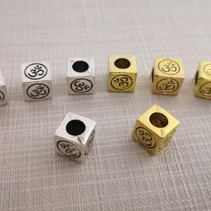 30 pcs Metal Om Beads ,Ohm Beads ,Yoga Charms , Buddhist Beads , Ohm Charms , Om Jewelry , Wholesale