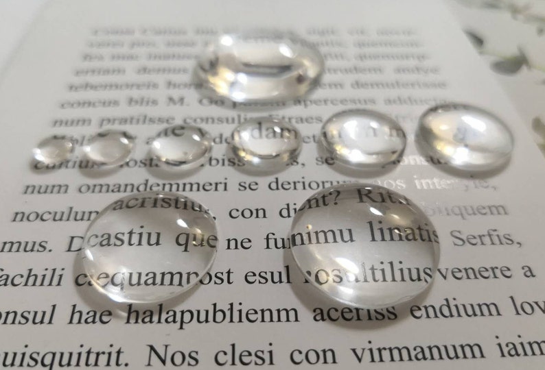 11mm Round Clear Acrylic Cabochons - 50 Pcs Magnifying Plastic Gems For Jewelry Making