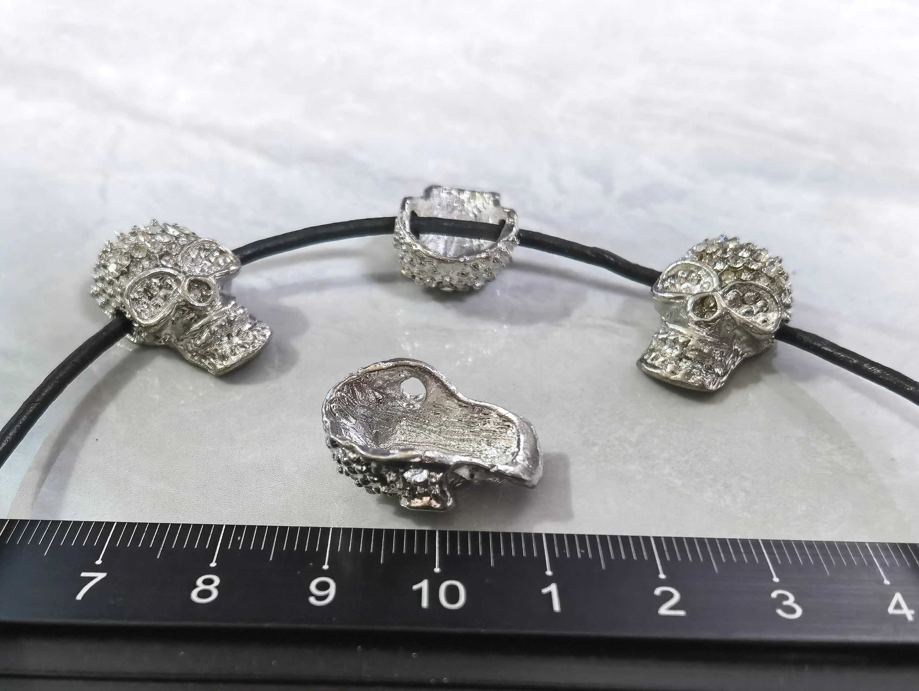 5 Pcs Rhinestone Crystal Skull Head Beads clear Rhinestone Etsy Canada