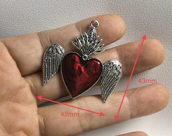 Ciondolo a forma di ala d'angelo in argento sterling