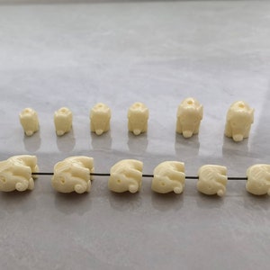 30pcs Resin Elephant Beads ,Elephant Beads ,Elephant Jewelry , Lucky Elephant Beads , Ivory White Elephant Beads , Spiritual Jewelry
