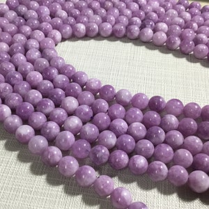 1 Full Strand 6mm 8mm 10mm Malay Jade Beads ,Smooth Round Jade Beads ,Mashan Jade Beads ,Light Purple Jade Beads ,Stone Beads , Wholesale