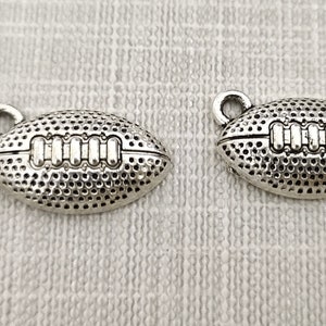 30pcs Antique Silver Football Charms , Athlete Charm ,Sports Pendant ,Sports Jewelry ,Jewelry  Making ,DIY  Supplies , Wholesale Charms