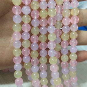 1 Full Strand 6mm 8mm 10mm Mixed colors Malay Jade Beads ,Smooth Round Jade Beads ,Gemstone Bead , DIY Jewelry Beads ,JA- 1221
