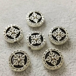 30pcs Metal Spacer Beads, 12mm Tibetan Style Beads ,Tibetan Beads ,  Antique silver Beads