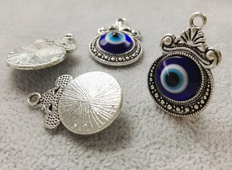 10pcs Metal Evil Eye Charms Evil Eye Pendants Evil Eye Etsy