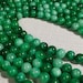 K-KED Natural 8/10/12mm Green Jade Round Gemstone Beads Pendant Necklace 18" AAA-8 Mm-16 In - Foto 12