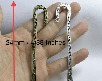 Antique Silver Bronze Bookmark Blanks  ,124mm Bookmark Findings ,Gift For Her, Metal Bookmark , 5 pcs / 10 pcs ,AF- 1338