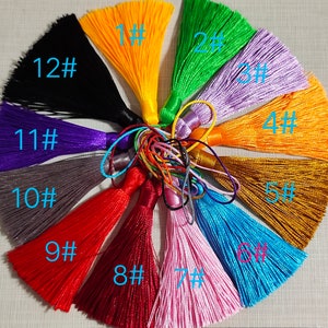 10pcs Long Mala Tassels , 18cm Decorative Tassels ,Jewelry Tassels ,Silk Tassels Charm ,Multiple Color Options , Wholesale BA-195