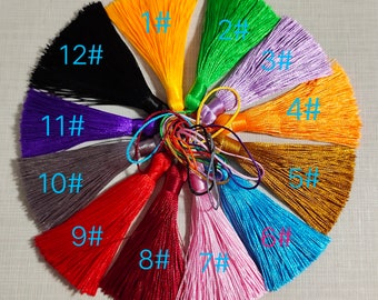 10pcs Long Mala Tassels , 18cm Decorative Tassels ,Jewelry Tassels ,Silk Tassels Charm ,Multiple Color Options , Wholesale BA-195
