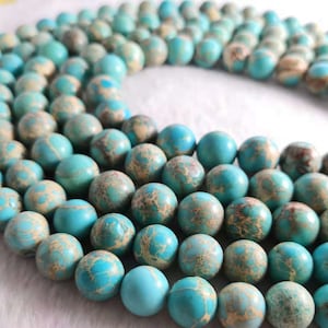 1 Full Strand  10mm 12mm Natural Sea Sediment Jasper Beads ,Round Spacer Beads ,Impression Jasper Beads ,Imperial Impression Stone