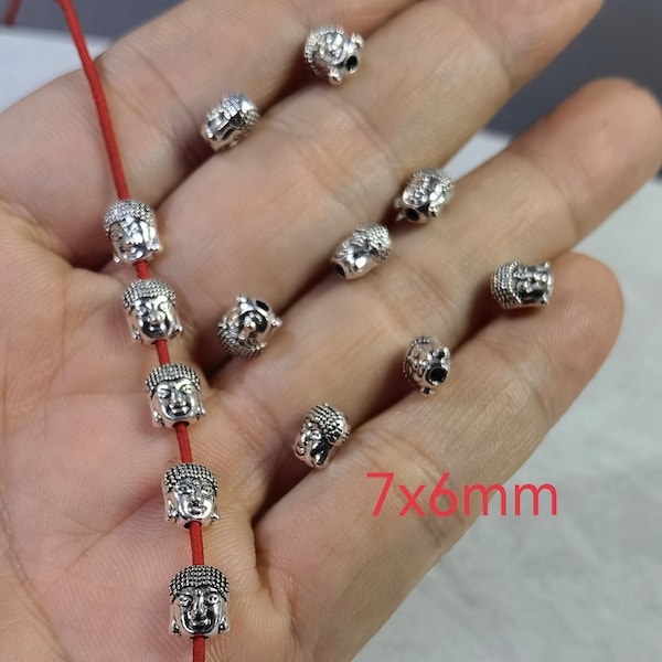 2 Pcs 925 Stamp Sterling Silver Buddha Beads Buddhism Wsp484x2 Wholesale See Discount Coupons In Item Details