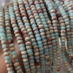 15’’ Full Strand ,4x6mm Impression Jasper Rondelle Beads , Jasper Beads , Rondelle Beads Jewelry Making Beads , Optional Quantity , UA-570