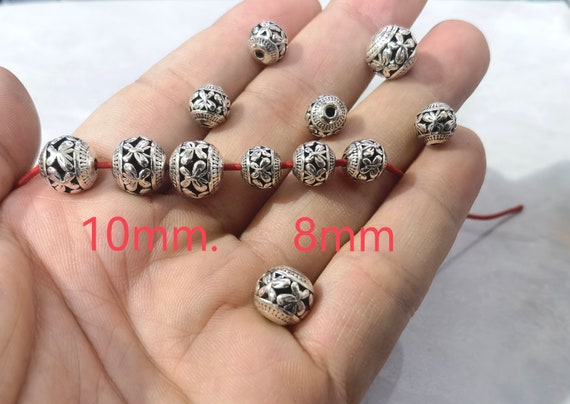 30pcs Silver Butterfly Spacer Beads ,Metal Spacer Beads, Tibetan Style Beads ,8mm 10mm Tibetan Beads, Antique Silver Beads .BA- 1394
