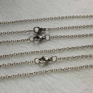Chaînes en acier inoxydable de 1,8 mm, Chaîne de fabrication de bijoux, Colliers en acier inoxydable, 40cm / 45cm / 50cm pour choisir une chaîne en acier inoxydable en gros