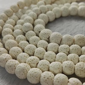8mm 10mm Lava Runde Perlen,Weiße Vulkangestein Perlen,Lava Rock Schmuckperlen,Lava Lava Perlen,Wholesale