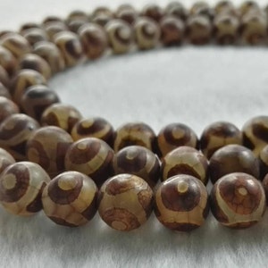 8mm 10mm Tibetan dzi beads ,Tibetan Agate Beads ,Tibetan Buddha Beads , Agate Beads for Jewelry Making , Wholesale Agate Beads ,14.5’’
