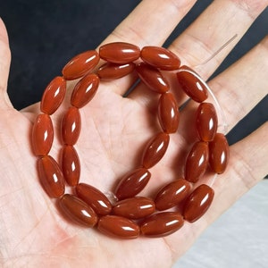 8x16mm natuurlijke calcedony agaat kralen, 25pcs rode agaat barrel kralen, AR- 1199