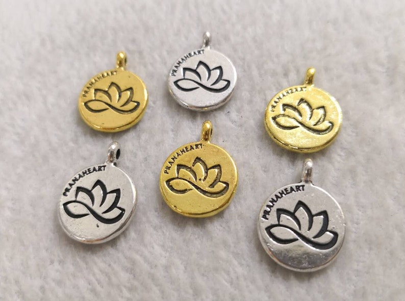 15x20mm Double Sided Lotus Flower Charms lotus Charms Etsy