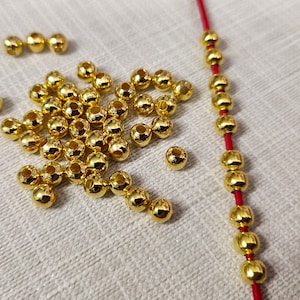 100pcs Copper Round Beads ,Metal Spacer Smooth Round Beads, Ball Charms Beads , 4mm Spacer Round Beads, Wholesale