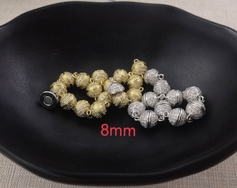 Micro Pave Clear CZ Clasp ,8mm Clasp Connector , Bracelet Clasp ,Clasp ,Lot of 2/5/10/20pcs