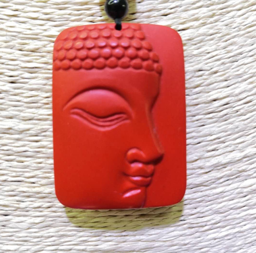 5pcs Red Buddha Charms ,Buddha Head Pendant , Buddist Prayet Charms , Nepalese Charms , Yoga Jewelry, Wholesale