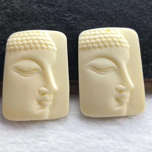 5pcs Ivory White Buddha Charms ,Buddha Head Pendant , Buddist Prayet Charms , Nepalese Charms , Yoga Jewelry, Wholesale