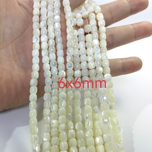 Natural White MOP Tube Cylinder Shape Beads , Mother Of Pearl Barrel Spacer Beads , Mop Drum Beads ,Shell Beads ,15.5’’ Strand ,BA- 1613