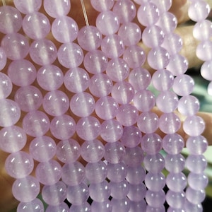 1 Full Strand 4mm 6mm 8mm 10mm Purple Malay Jade Beads ,Smooth Round Jade Beads ,Mashan Jade Beads ,Purple Jade Beads ,Stone Beads , JA-321
