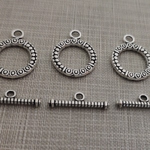 30 Sets Toggle Clasps Charms ,Toggle Clasps Jewelry ,Metal Circle Toggles Clasps ,Bracelet End Clasp ,Double Sided Clasp ,Wholesale ,BA-273